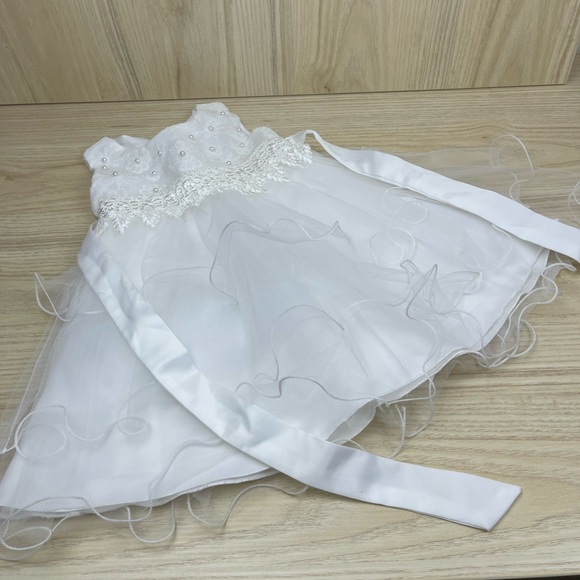 Diva Behavior White Tulle Toddler White Dress Sz 18 Mths - Picture 4 of 5